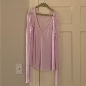 Free people intimately purple long sleeve v neck
